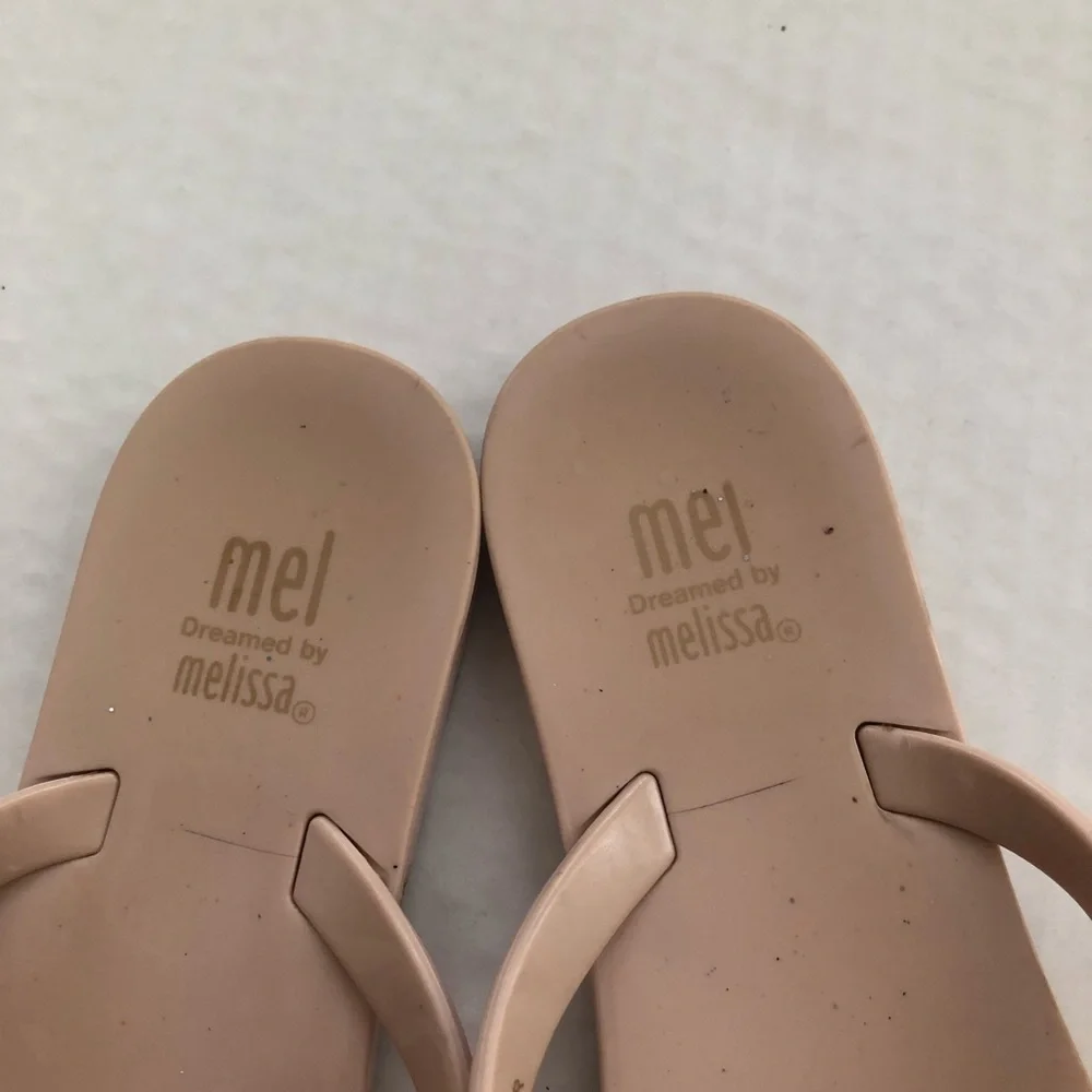 Melissa Mel Harmonic Bow Beach Slippers Pink Girls’ Size 1